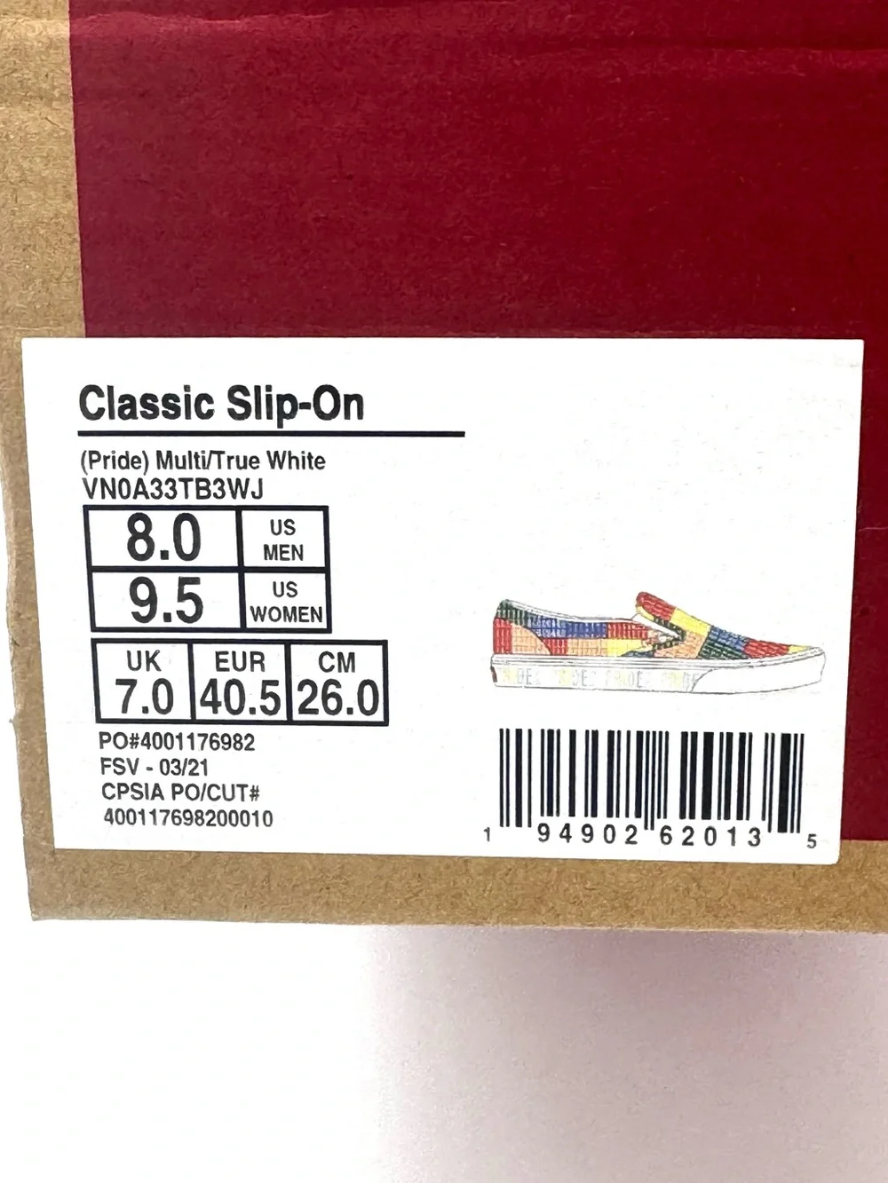 Women's Vans Classic Slip-On Vans LGBTQ 🌈